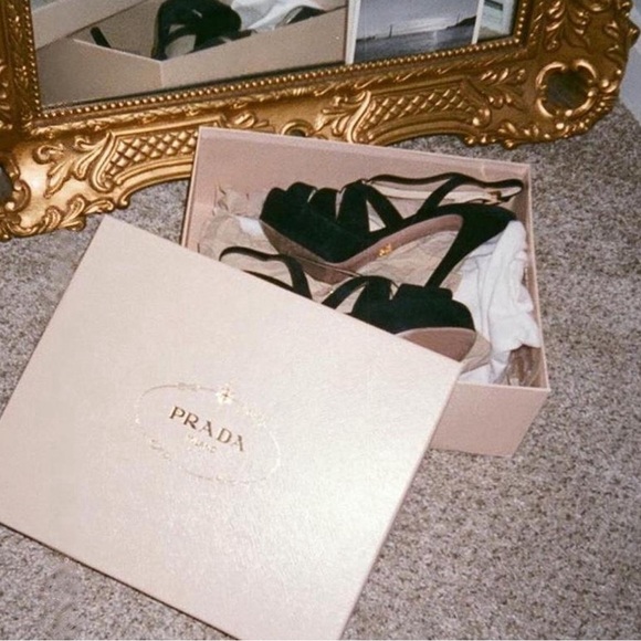 Prada CrissCross Slingback Heels Size 6.5 - Picture 5 of 5